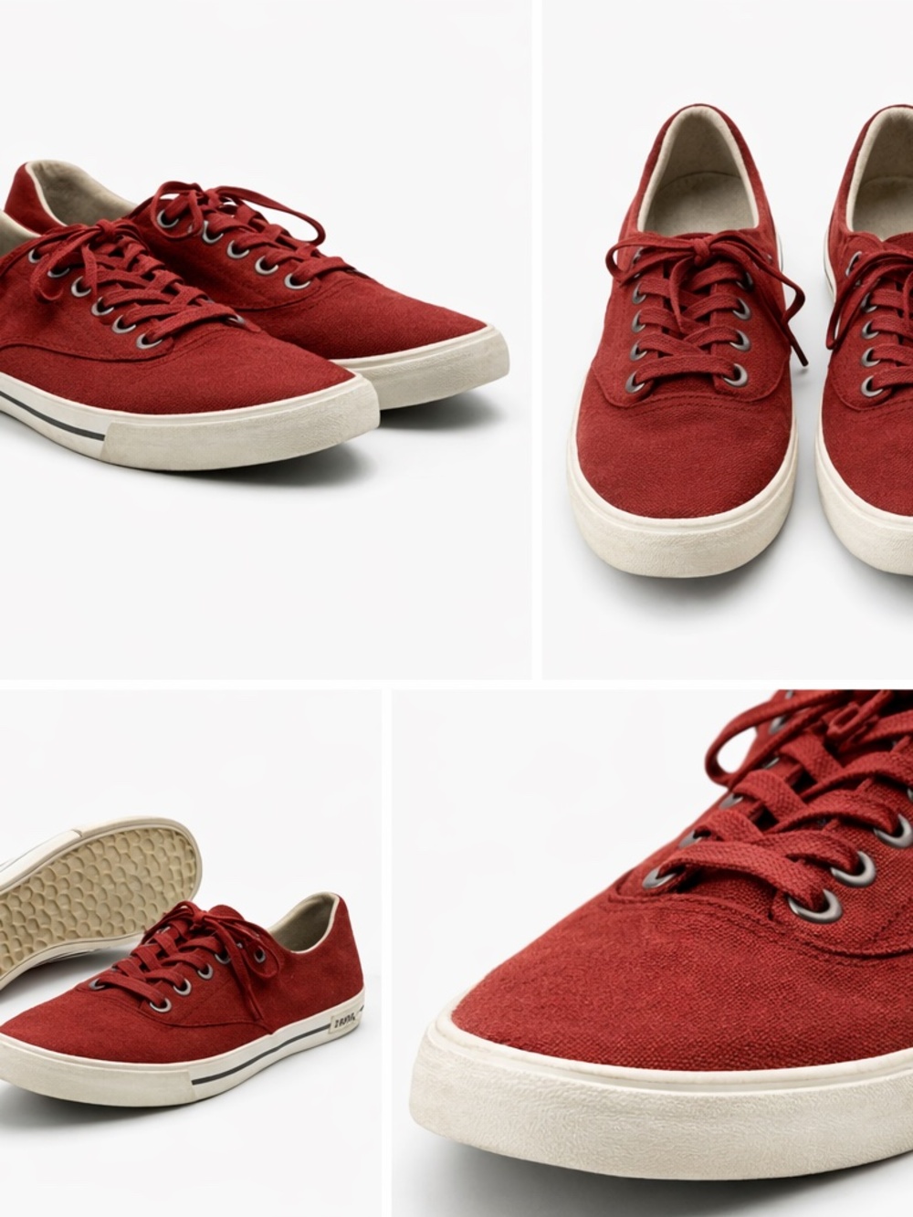 SeaVees Red Canvas Sneakers Size 12 | Casual California Style Low Top Shoes